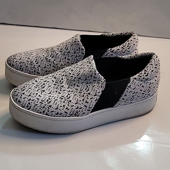 Vince Warren Knit Animal Print Slip Ons - Picture 6 of 13